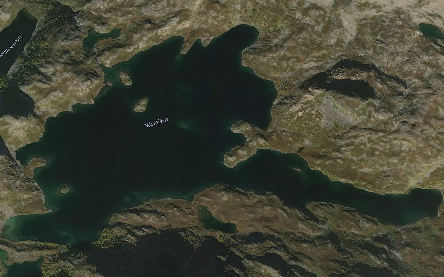 Satellite map of the Nastejavri