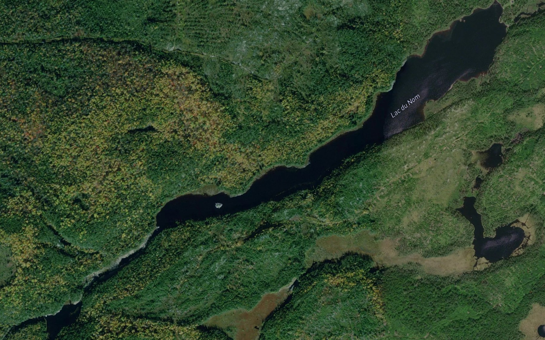 Satellite map of the Lac du Nom