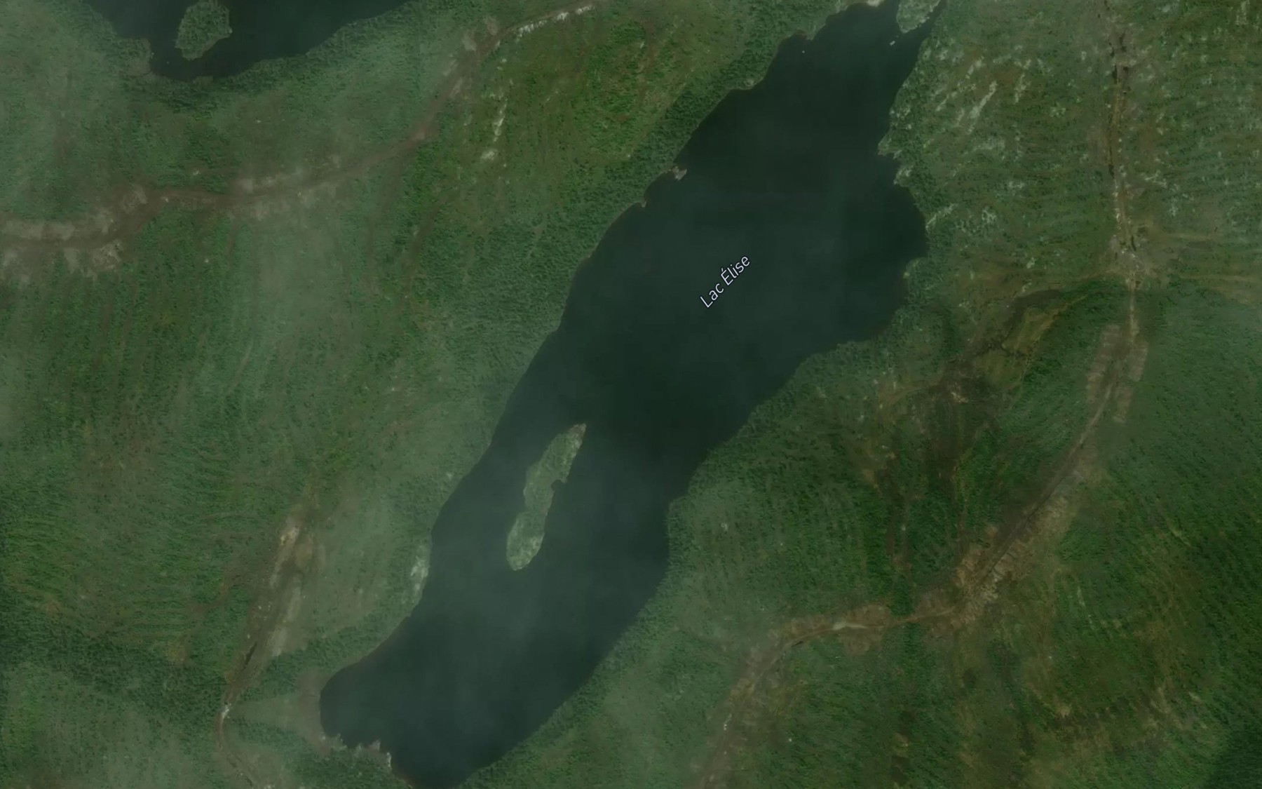 Satellite map of the Lac Elise