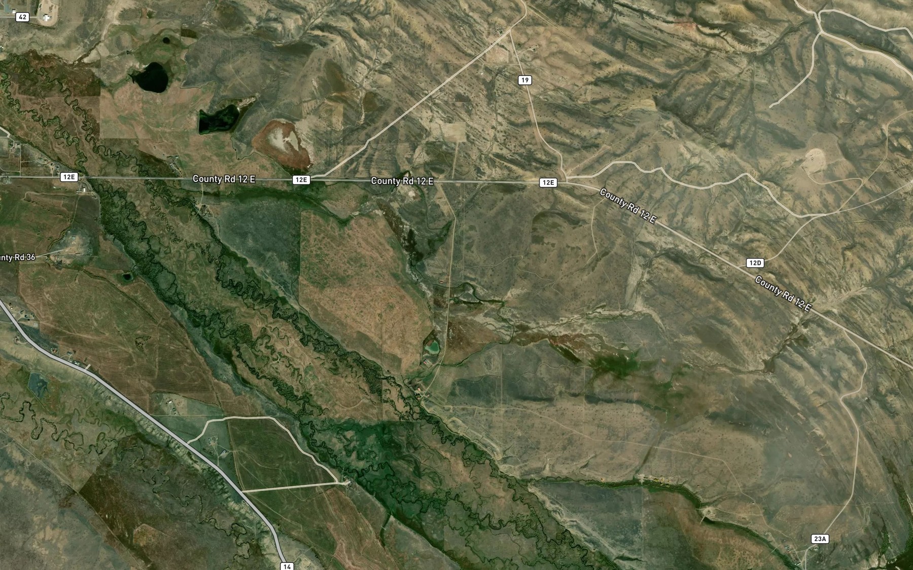 Satellite map of the Wales Ditch