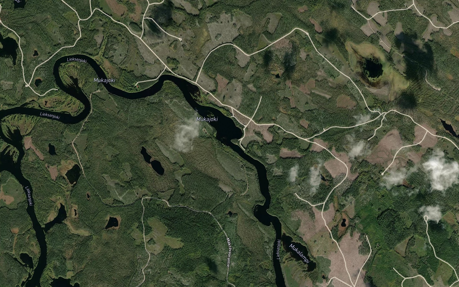 Satellite map of the Naarajoki