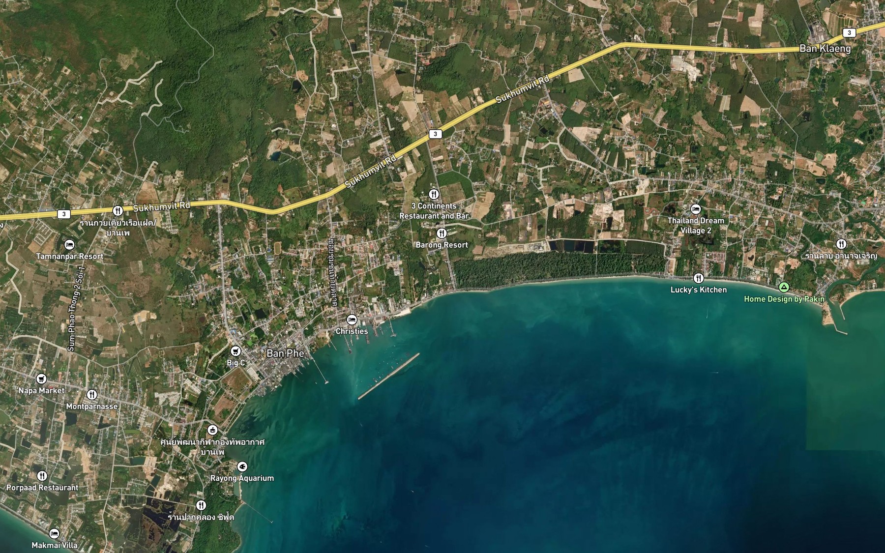 Satellite map of the Nong Khla