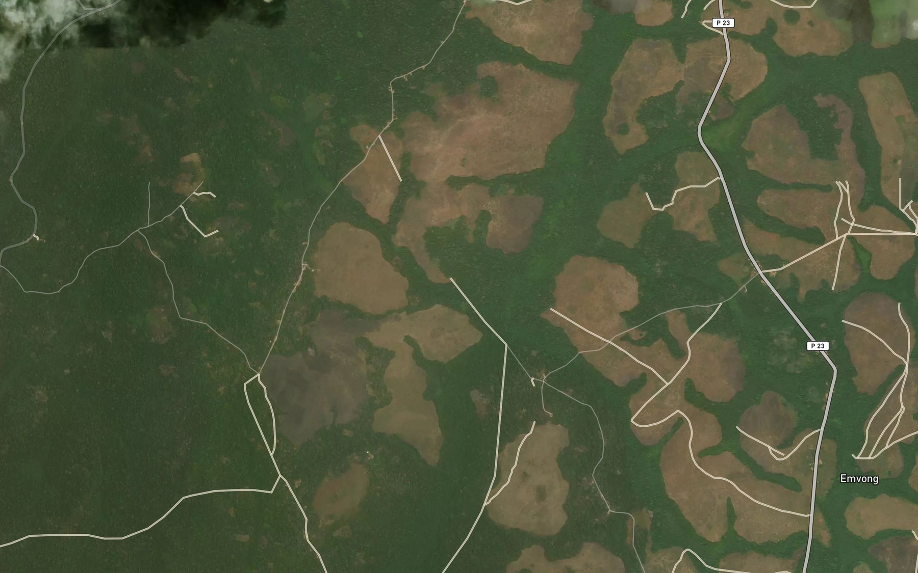 Satellite map of the Ezele