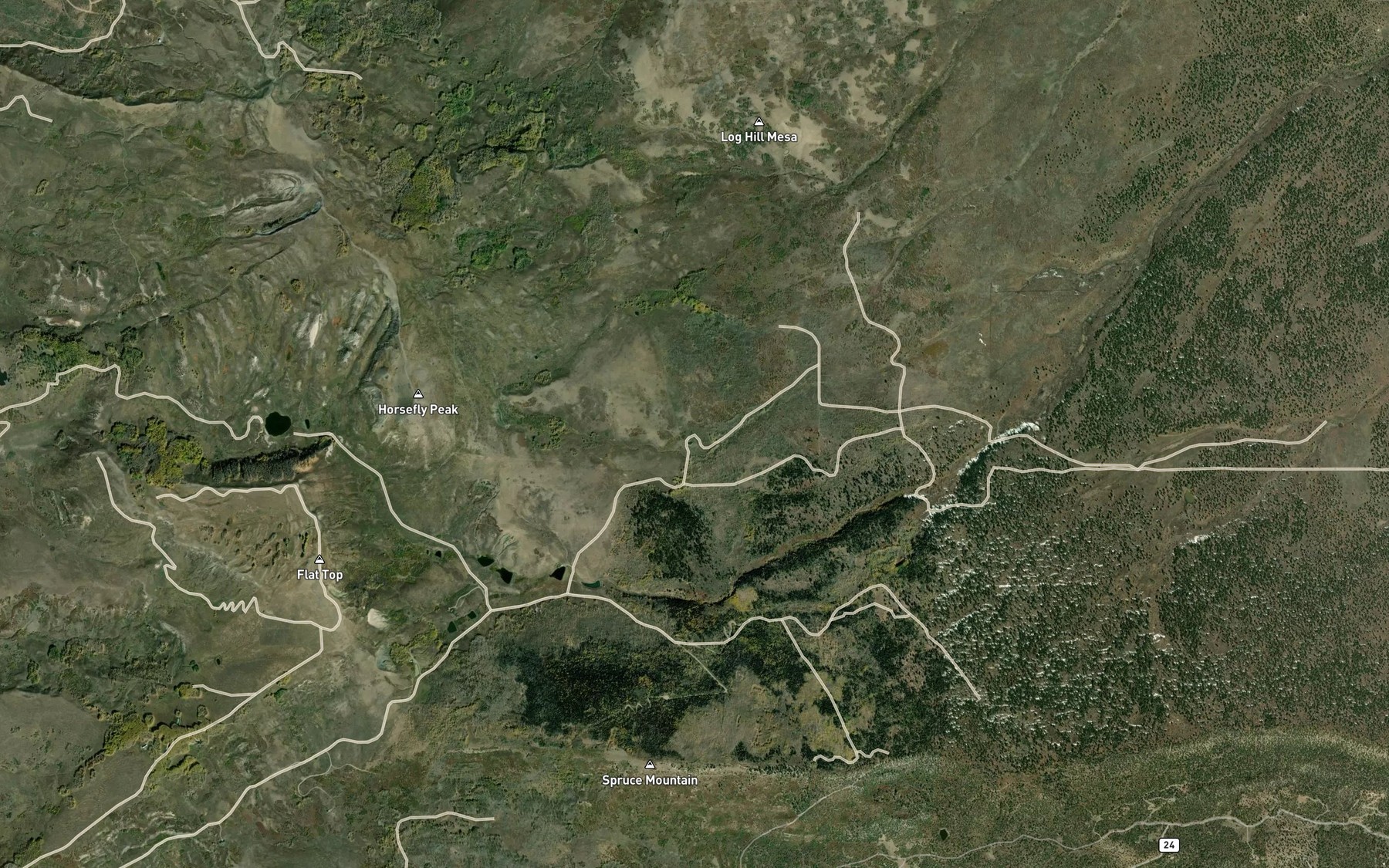Satellite map of the Schmidt Spring