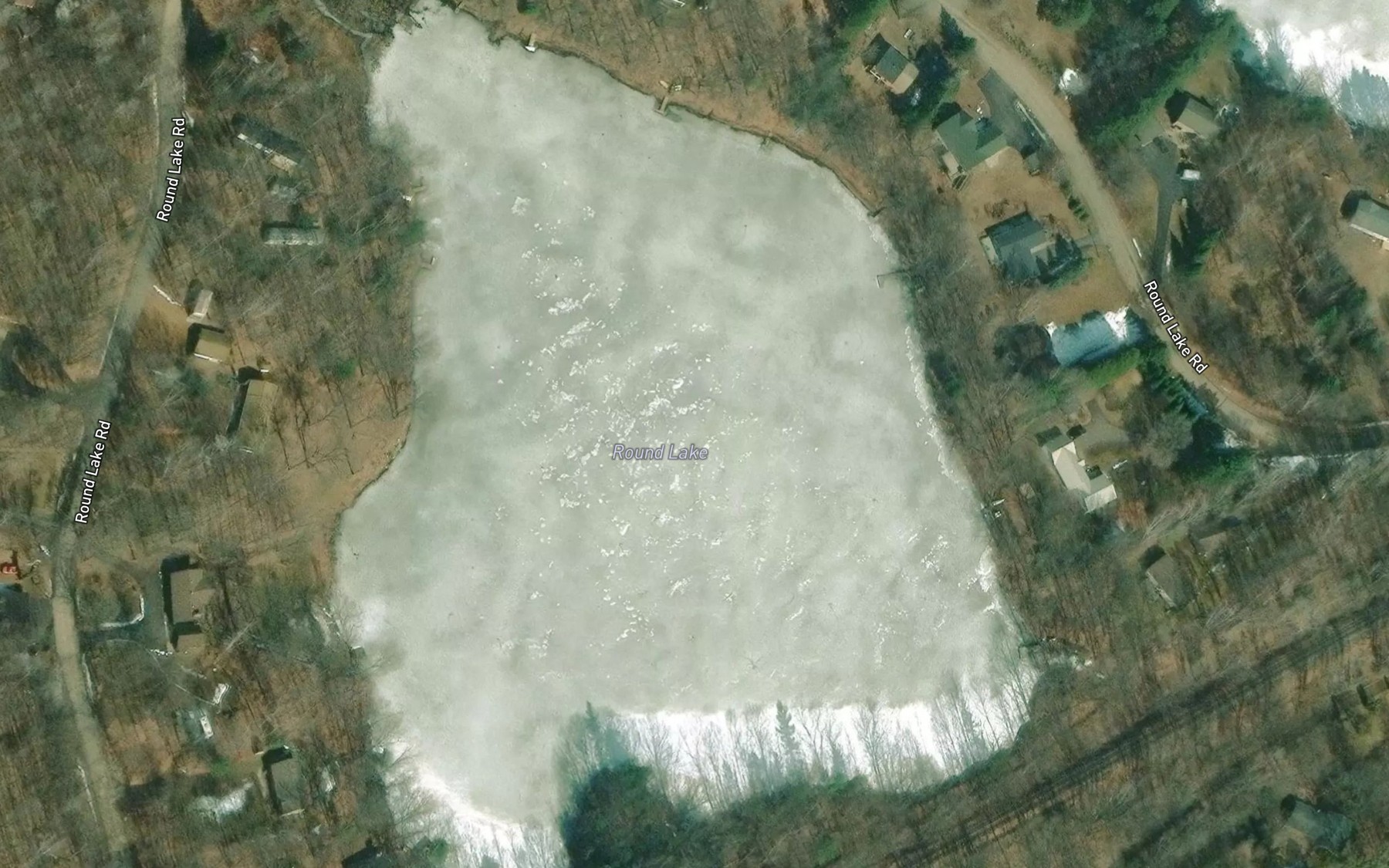 Satellite map of the Round Lake