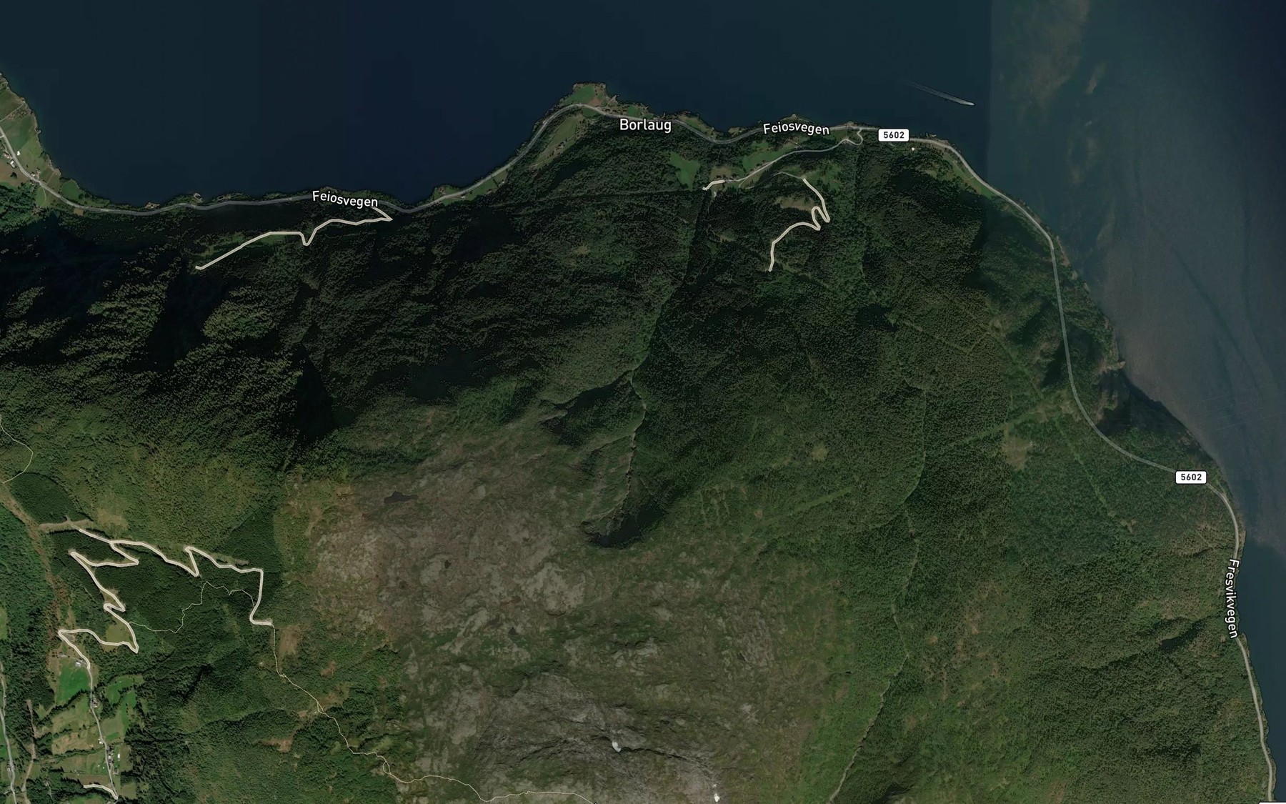 Satellite map of the Storagjelet