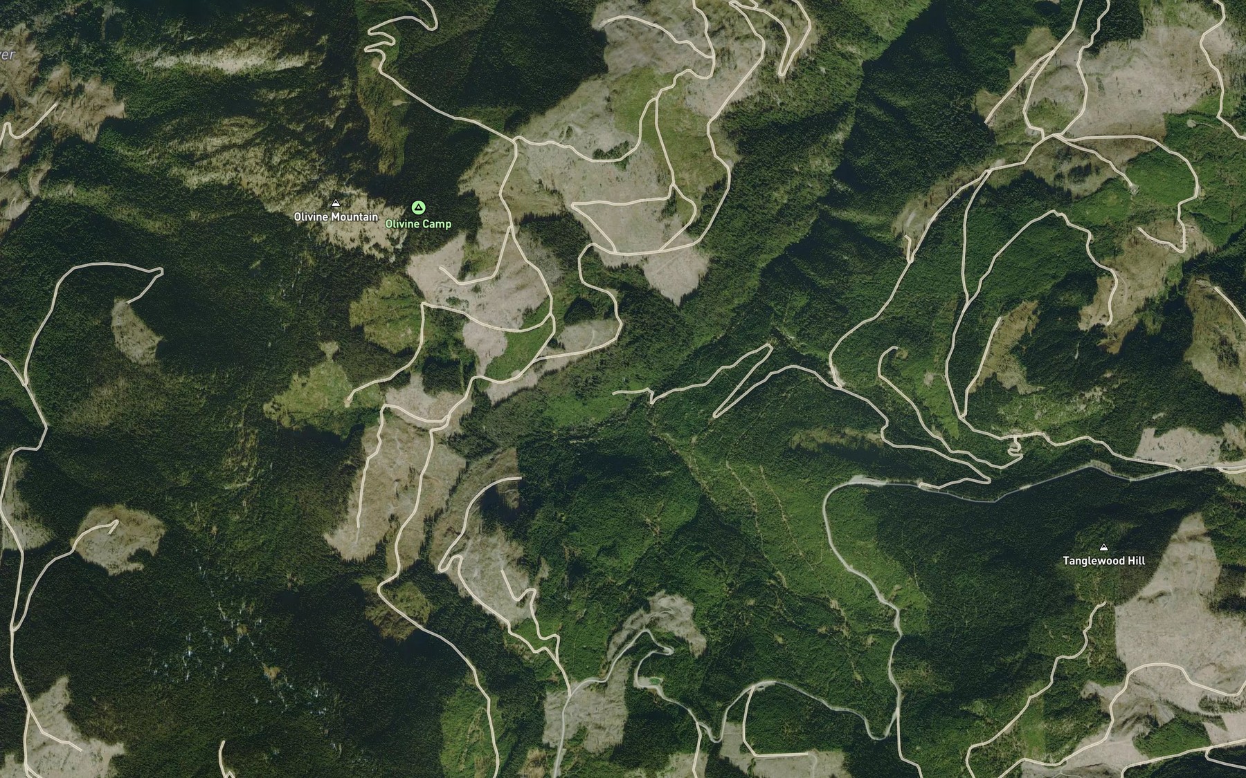 Satellite map of the Lodestone Creek