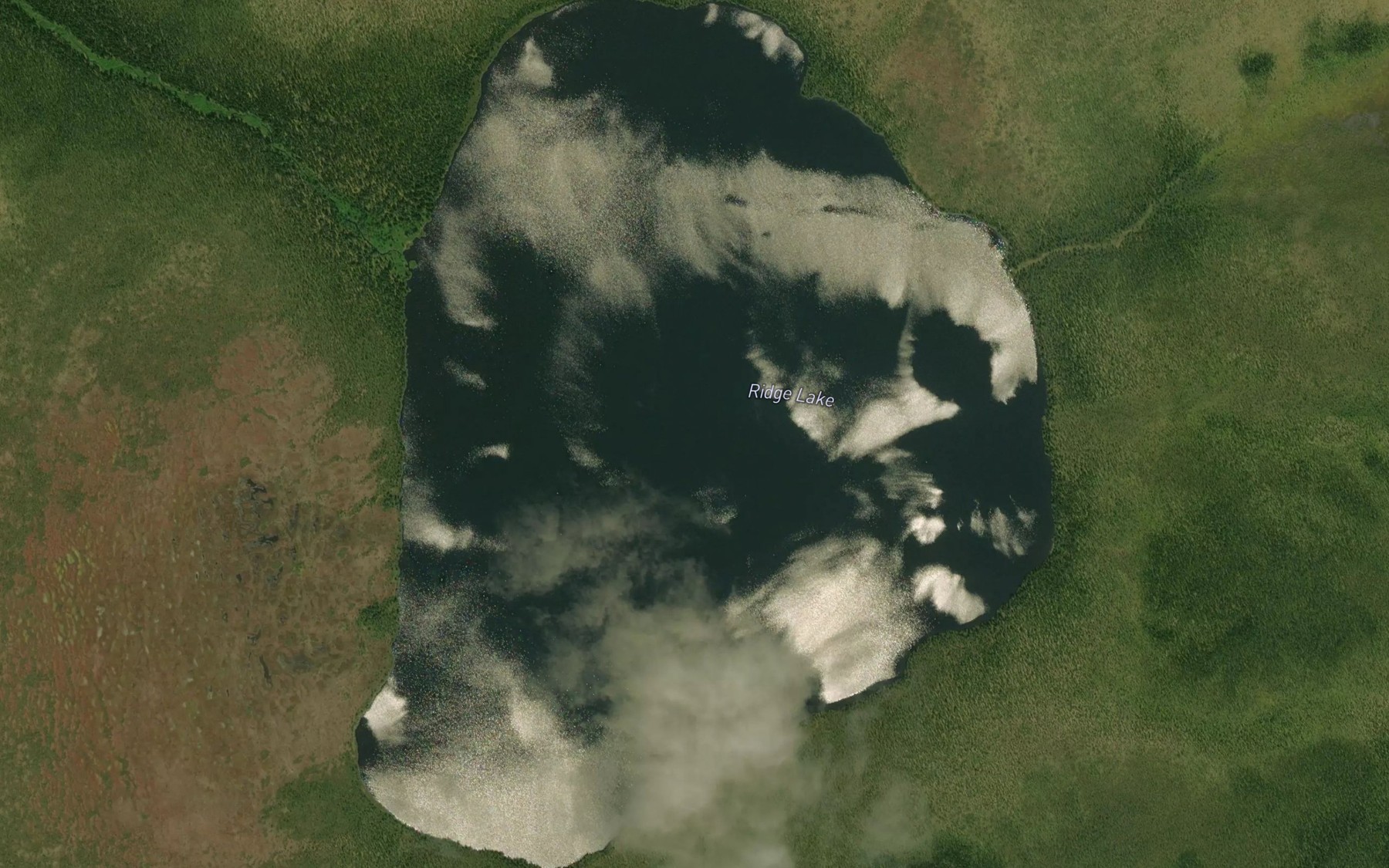Satellite map of the Ridge Lake