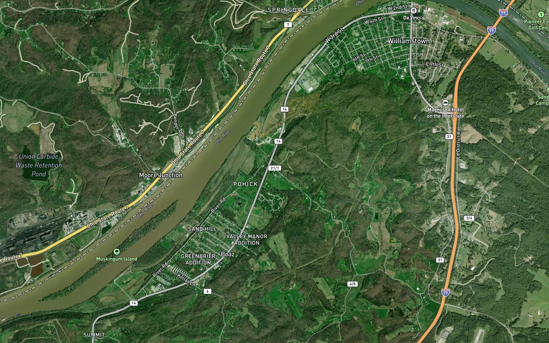 Satellite map of the Wolf Spring