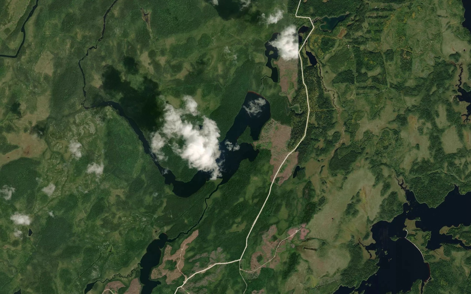 Satellite map of the Lac Kamiskonamebanikak
