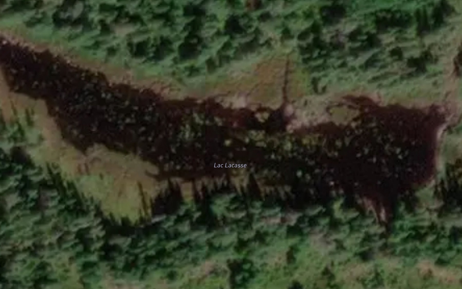 Satellite map of the Lac Lacasse