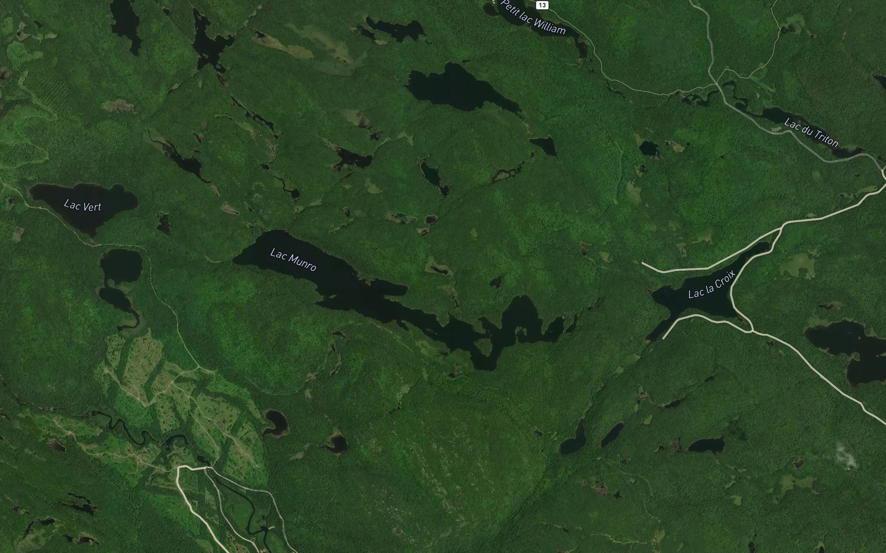 Satellite map of the Etang de la Queue Plate