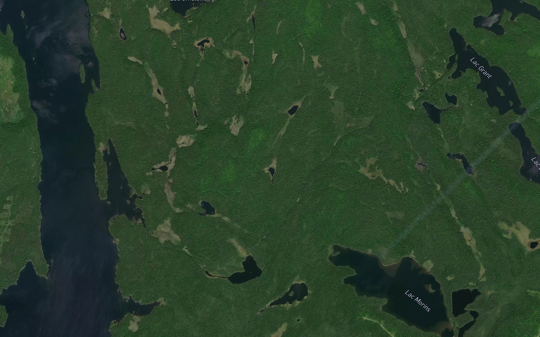 Satellite map of the Lac Marecageux