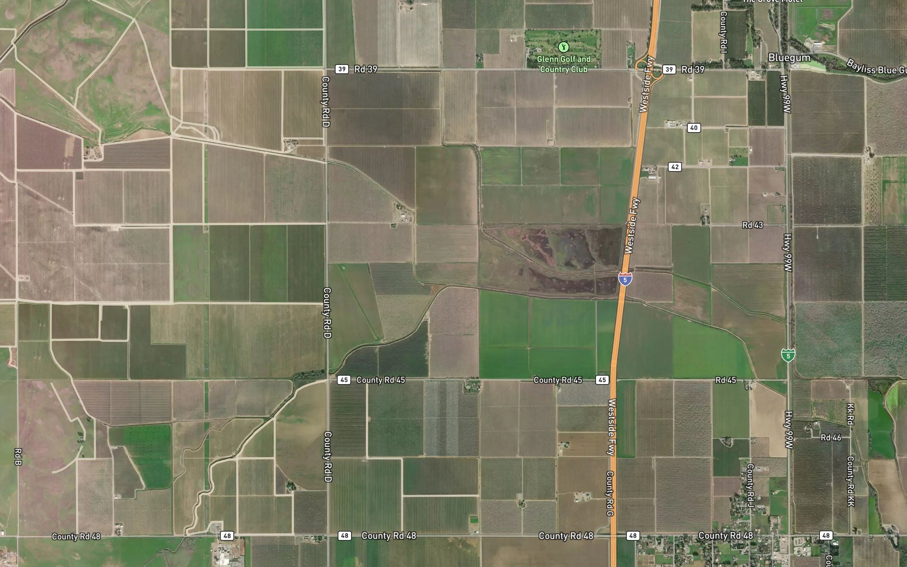 Satellite map of the French Creek