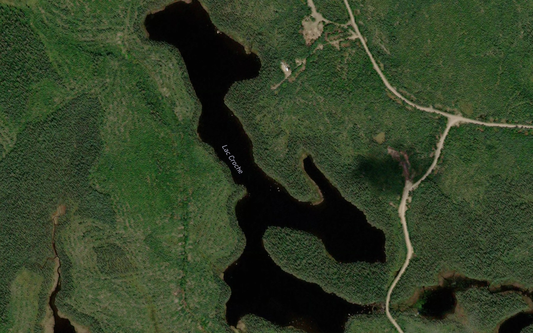 Satellite map of the Lac Croche