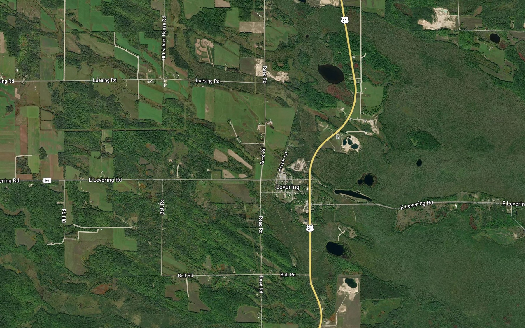 Satellite map of the Certon Creek