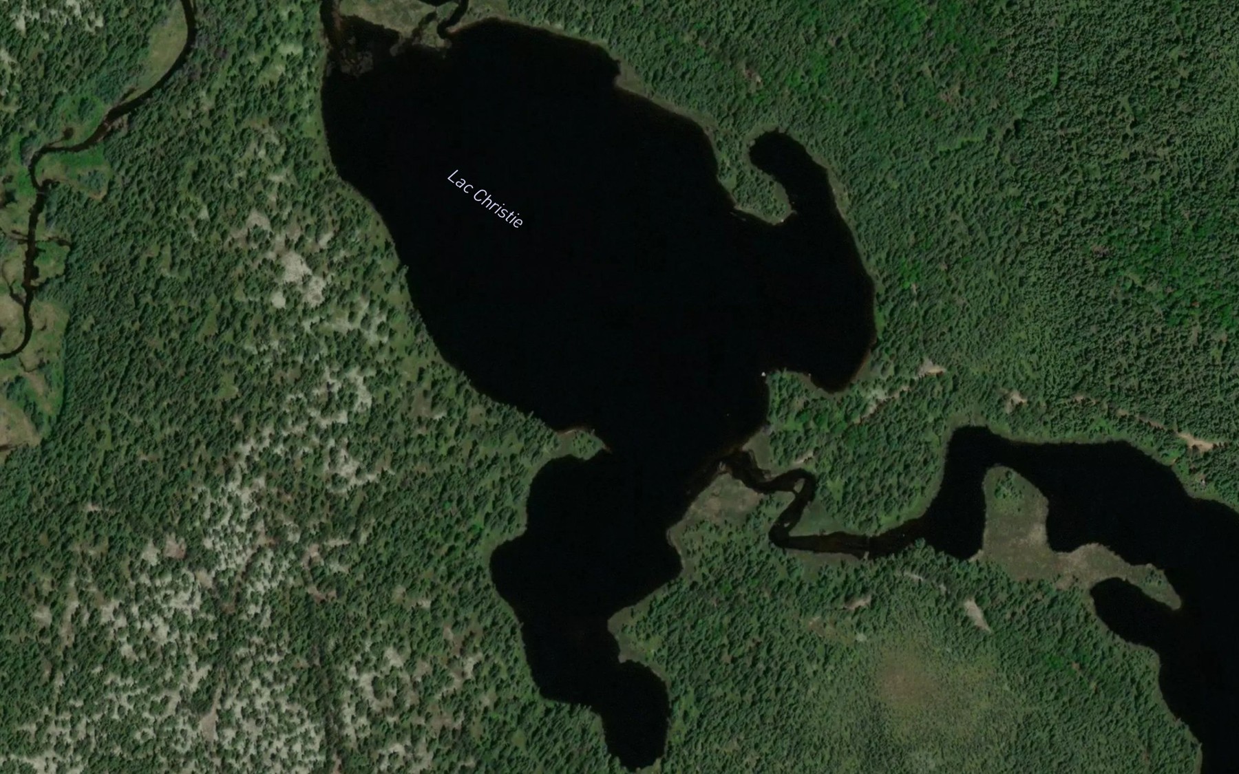 Satellite map of the Lac Christie