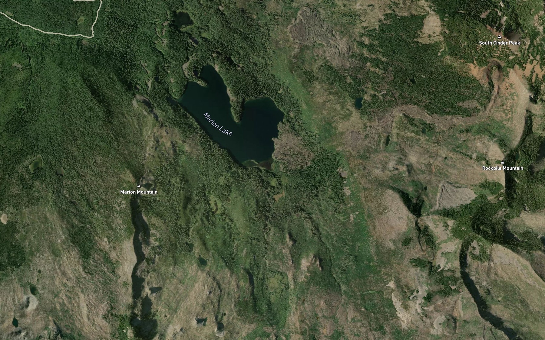 Satellite map of the Eight Lakes Creek