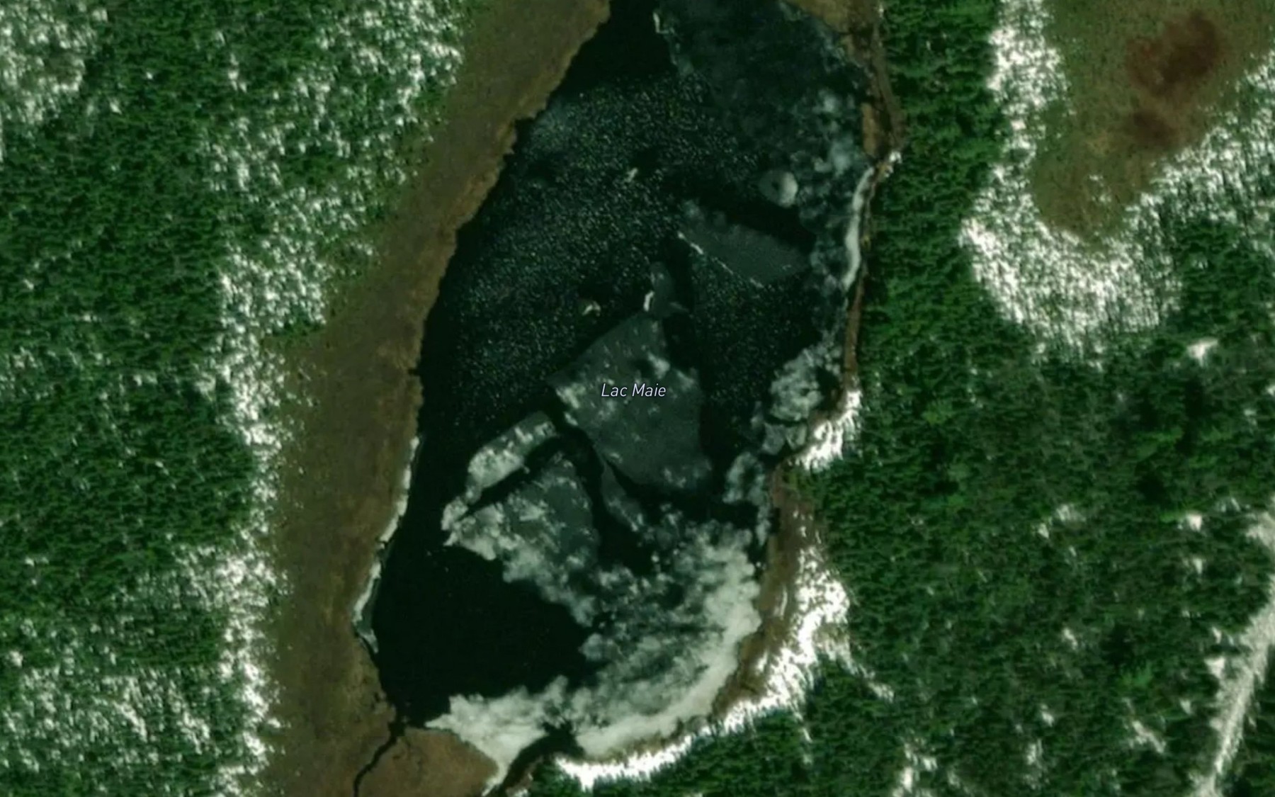 Satellite map of the Lac Maie