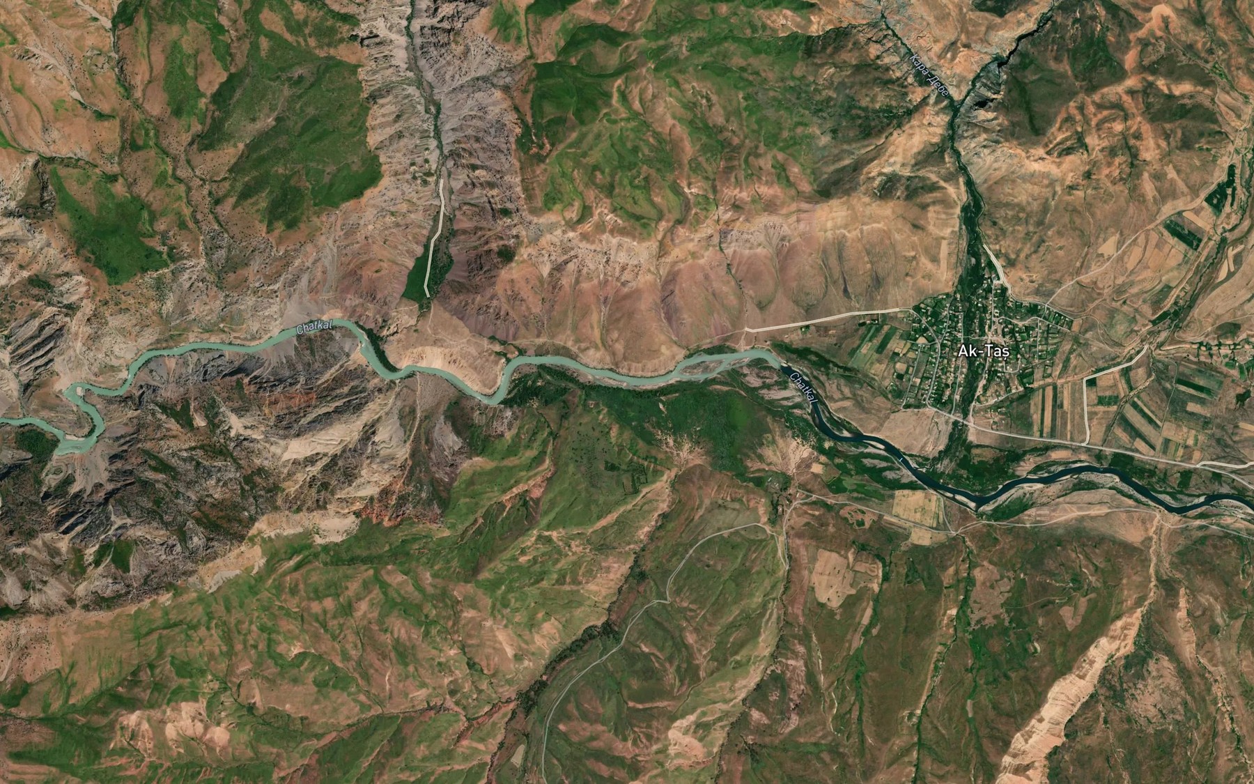 Satellite map of the Bak-Tokayluu
