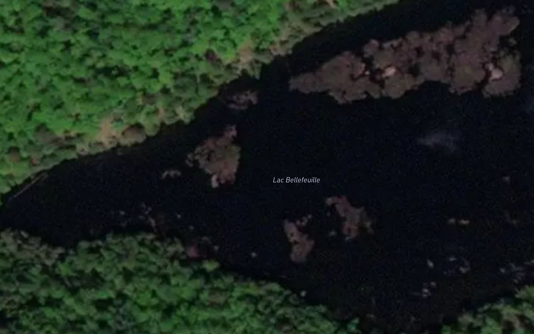 Satellite map of the Lac Bellefeuille