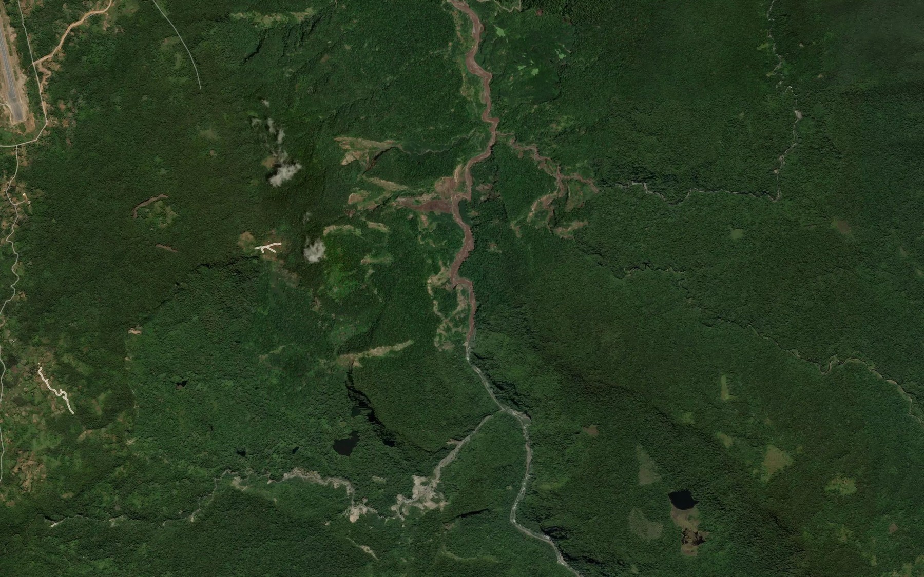 Satellite map of the Nari River