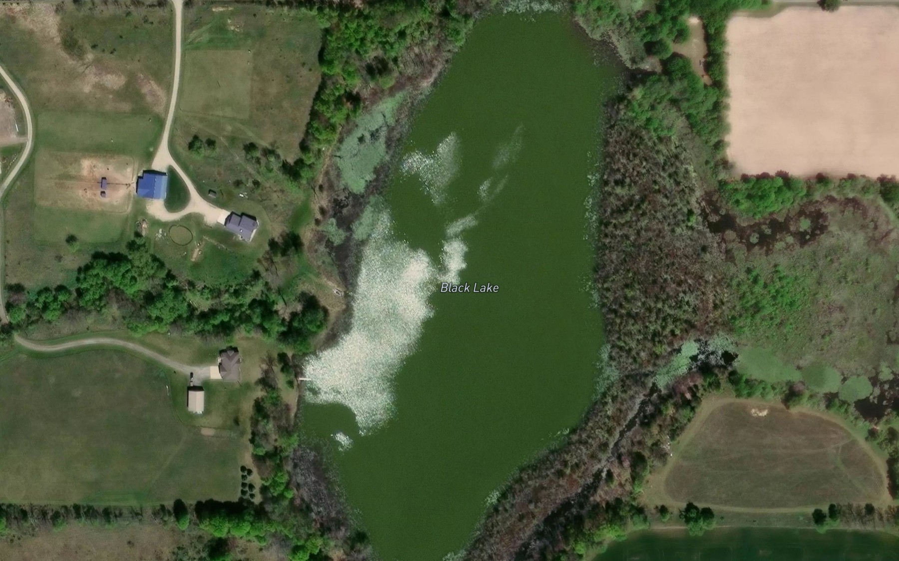 Satellite map of the Black Lake