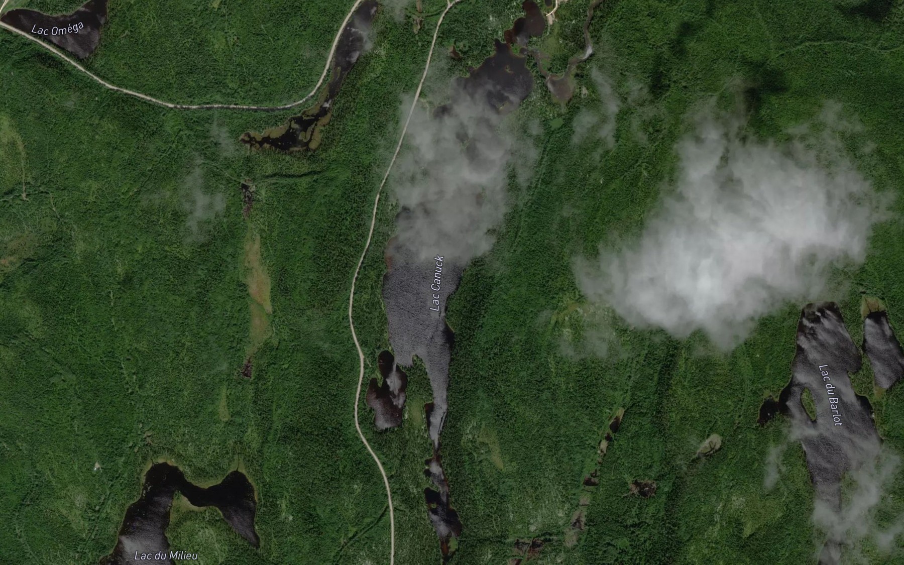 Satellite map of the Lac Canuck