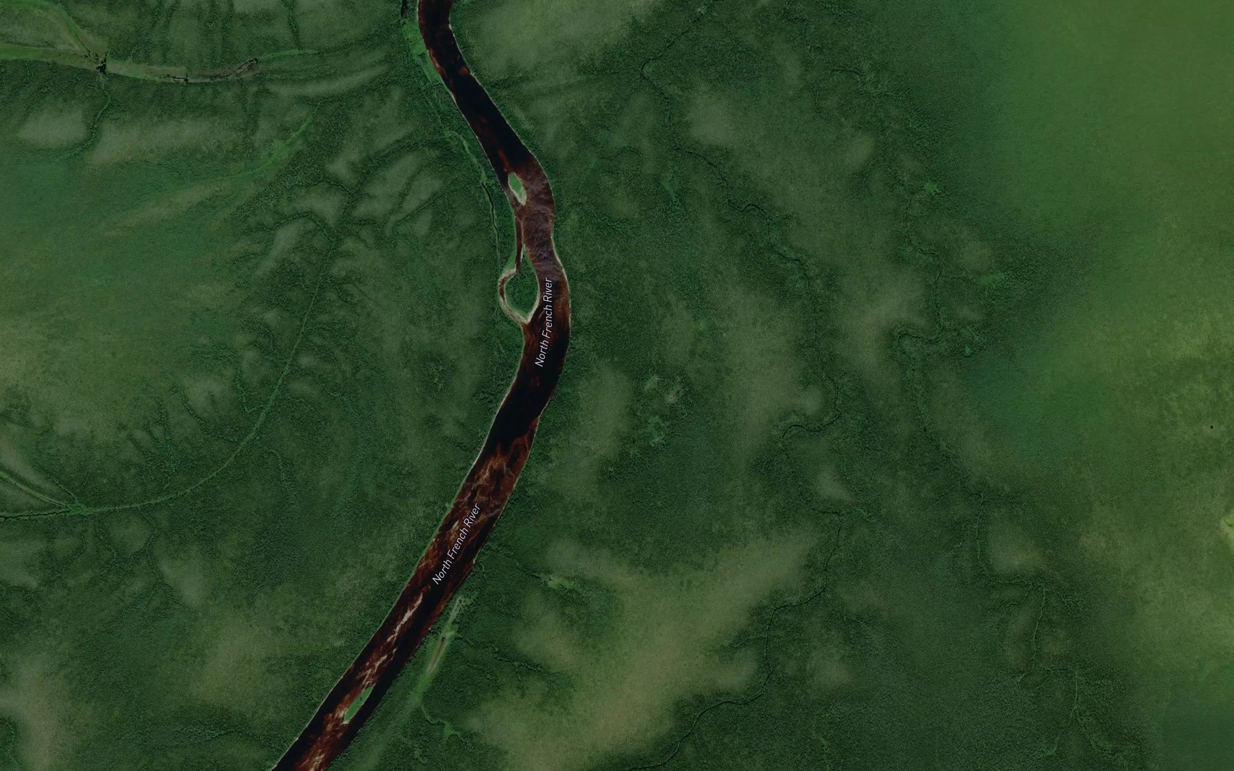 Satellite map of the Walastogamik Rapids