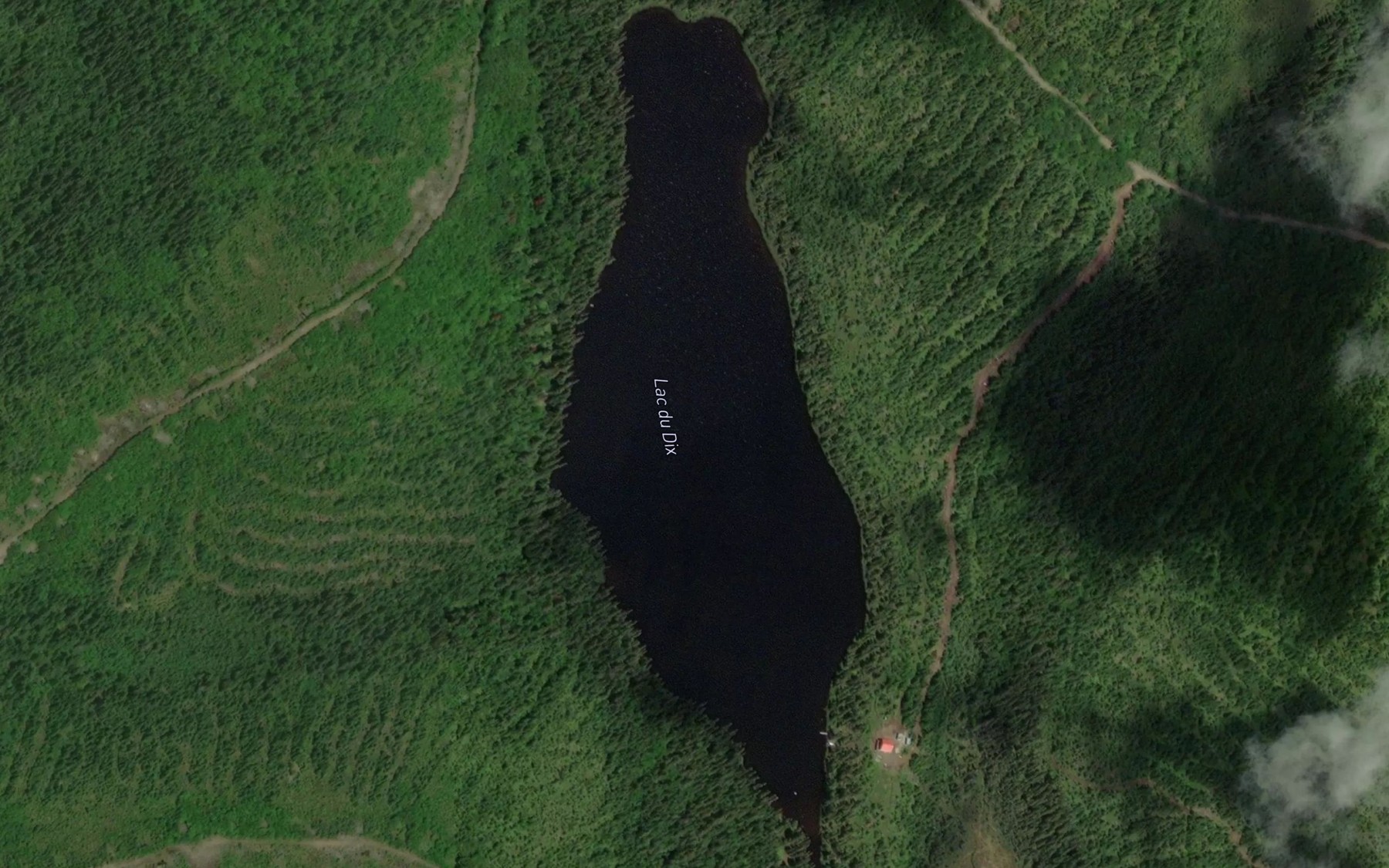 Satellite map of the Lac du Dix