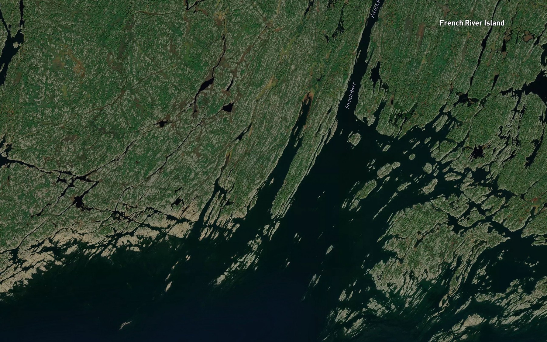 Satellite map of the Sand Bay