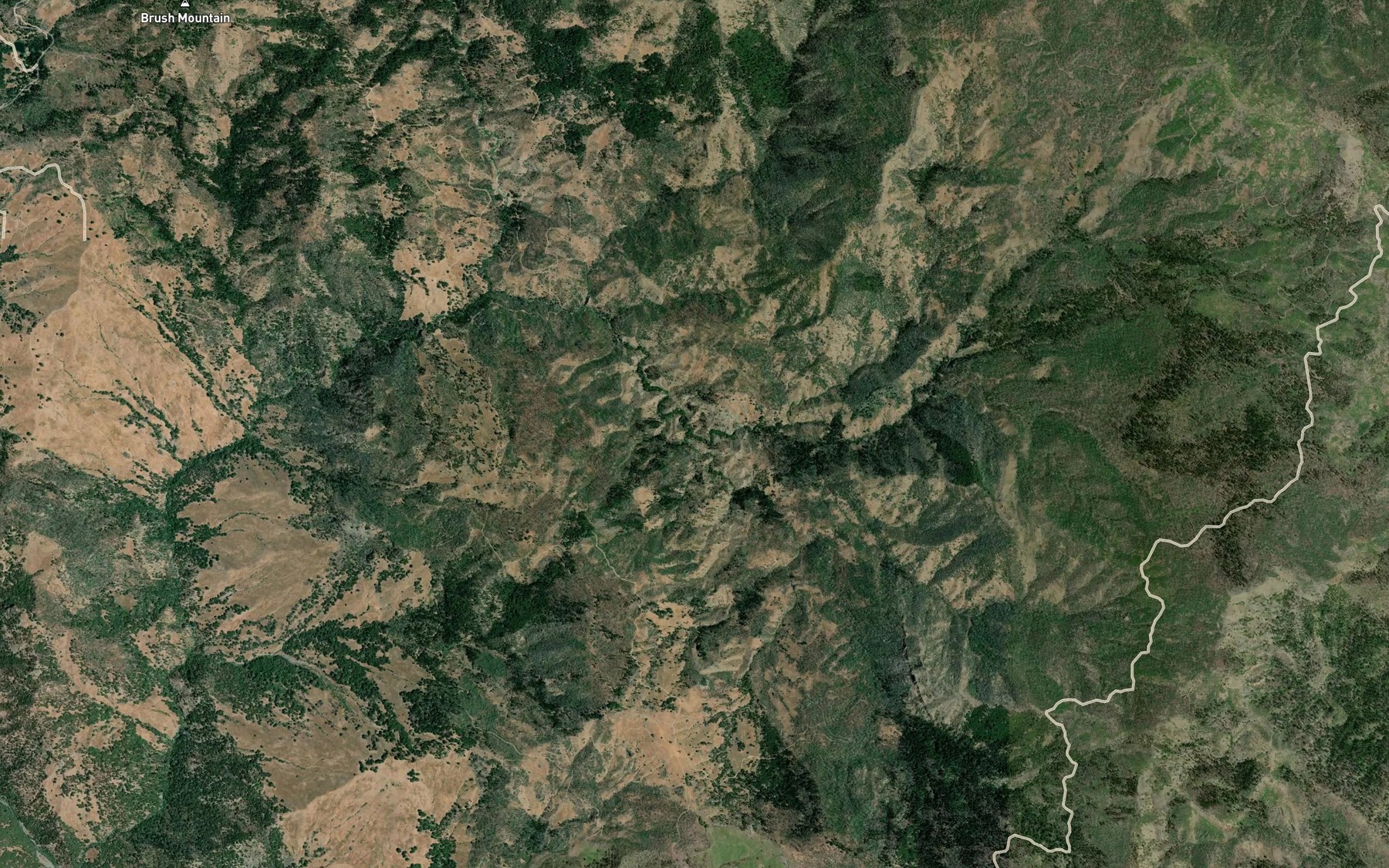 Satellite map of the Red Rock Creek