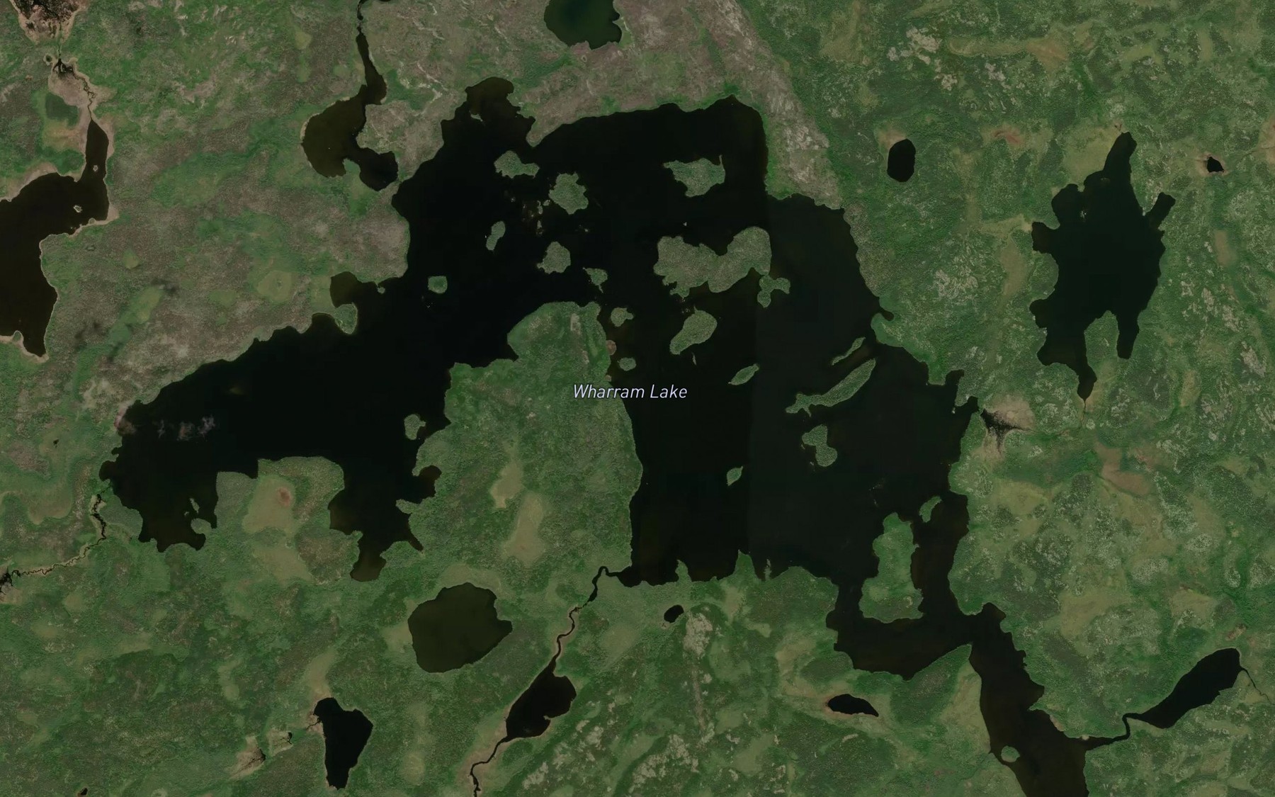 Satellite map of the Wharram Lake