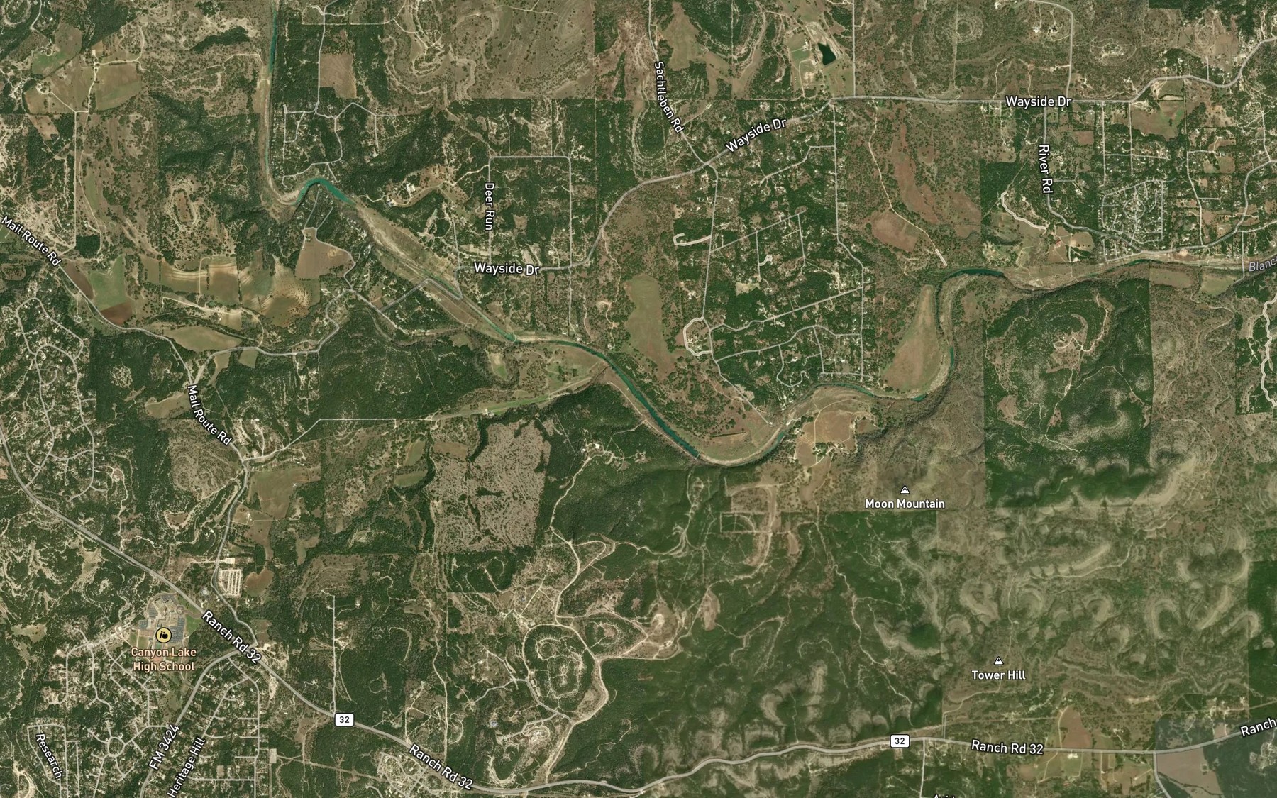 Satellite map of the Boy Scout Lake