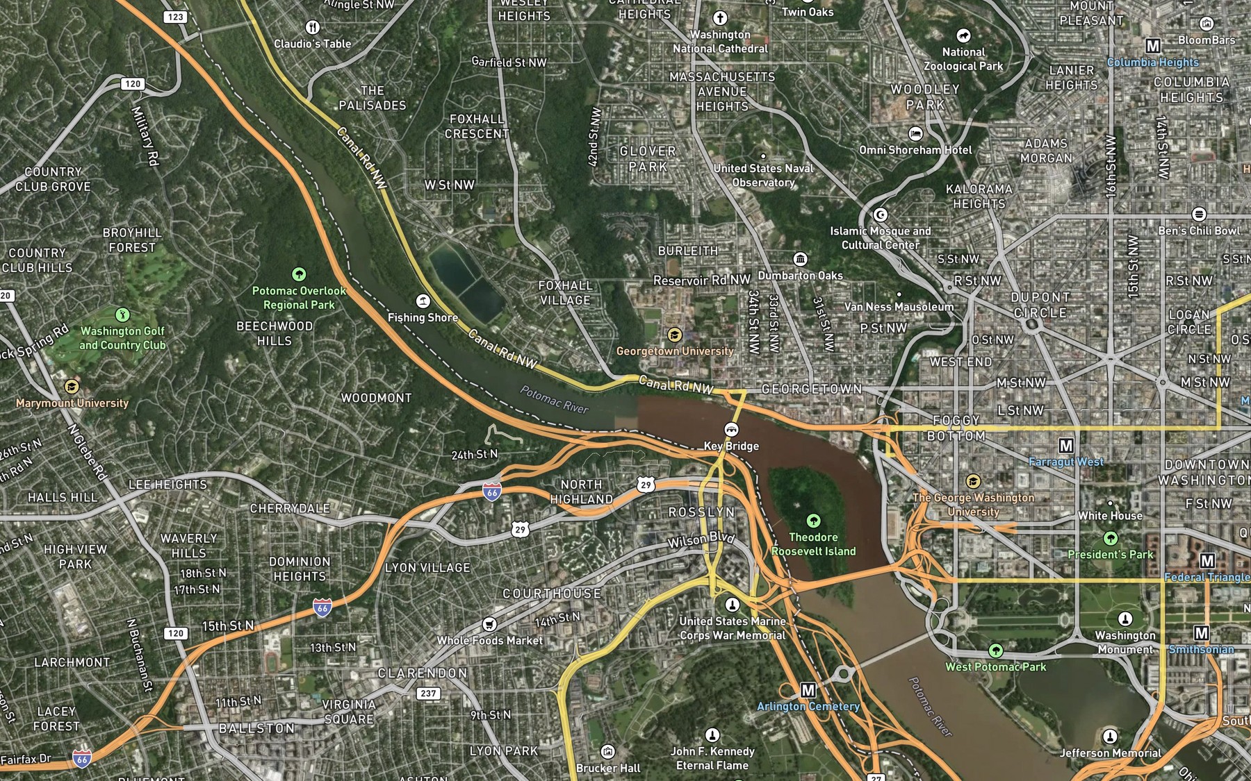 Satellite map of the Foundry Branch