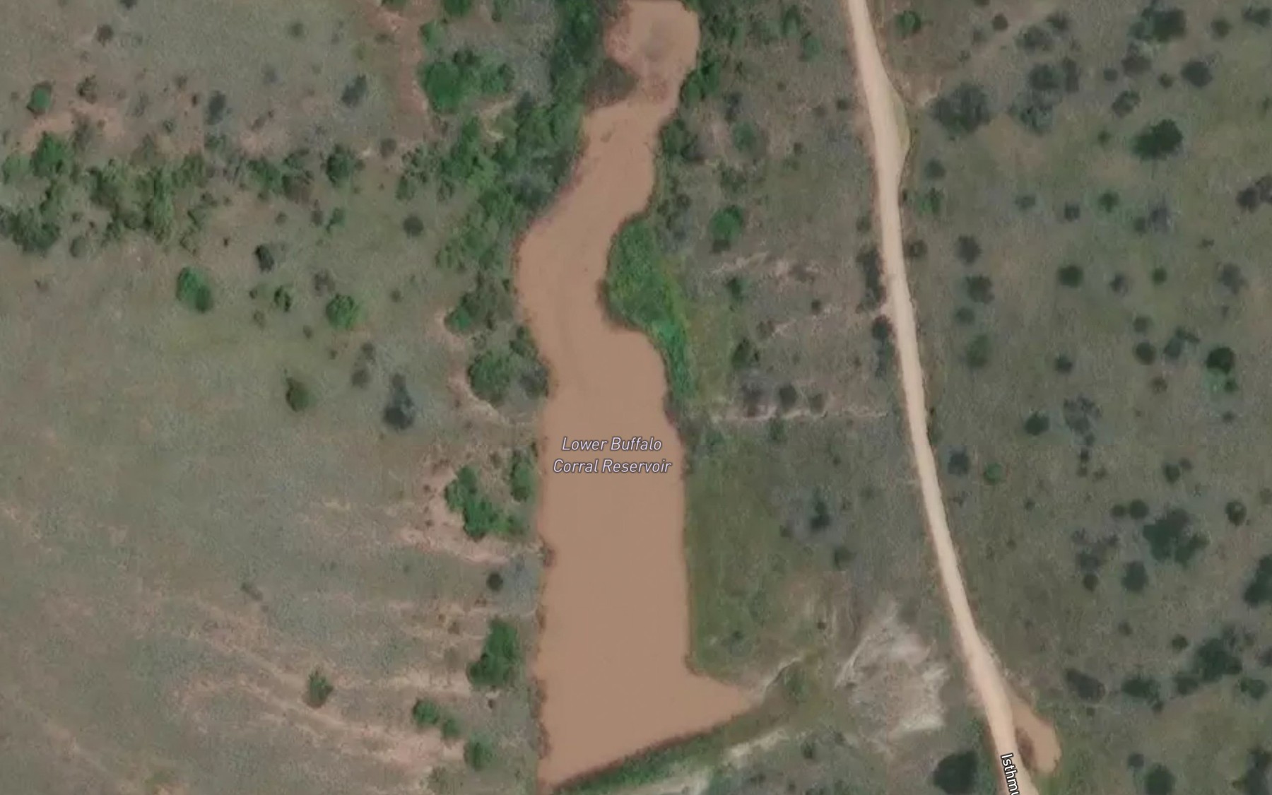 Satellite map of the Lower Buffalo Corral Reservoir