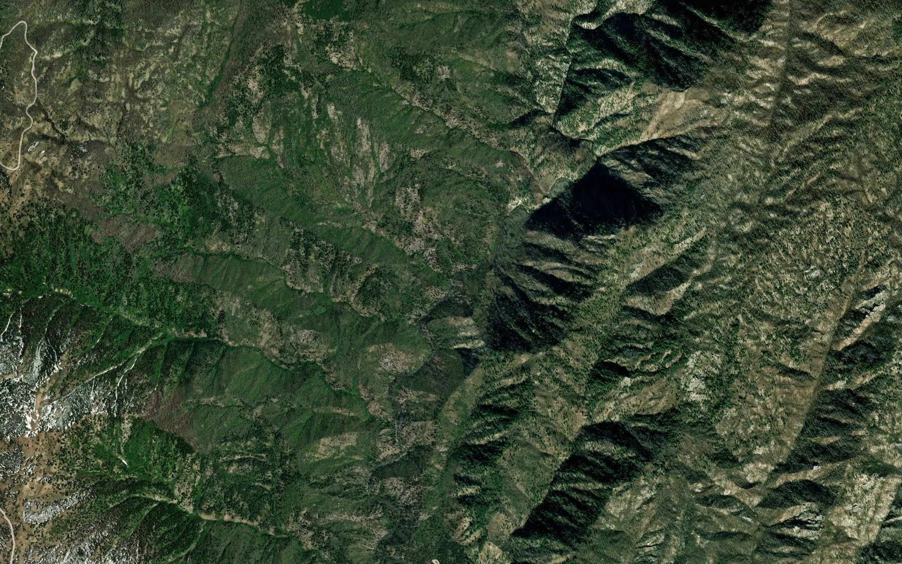 Satellite map of the Meadow Camp Creek