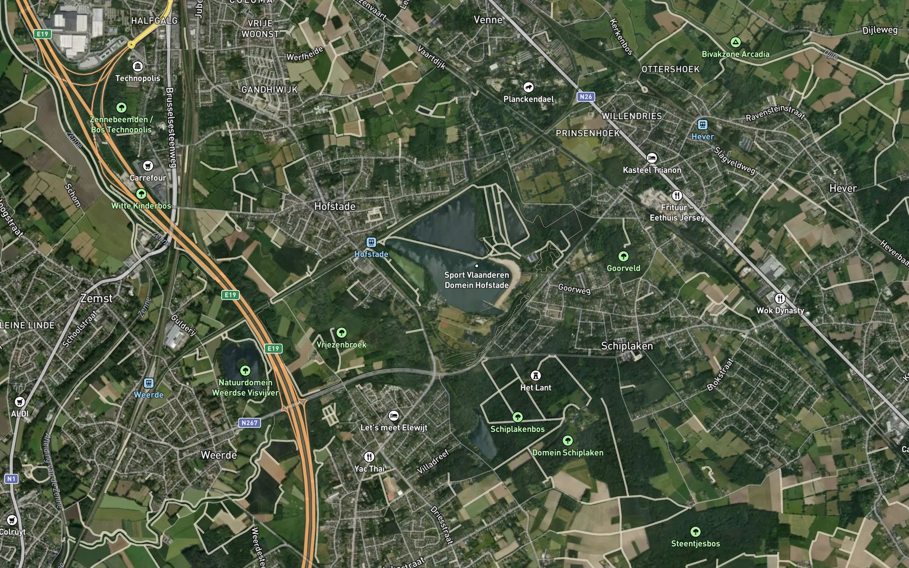 Satellite map of the Hofstademeer