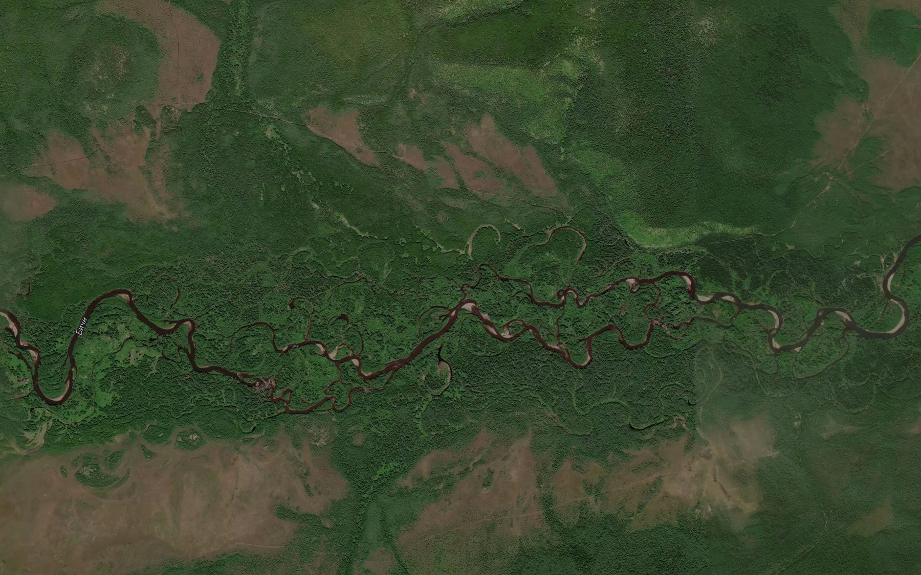Satellite map of the Kuz'min