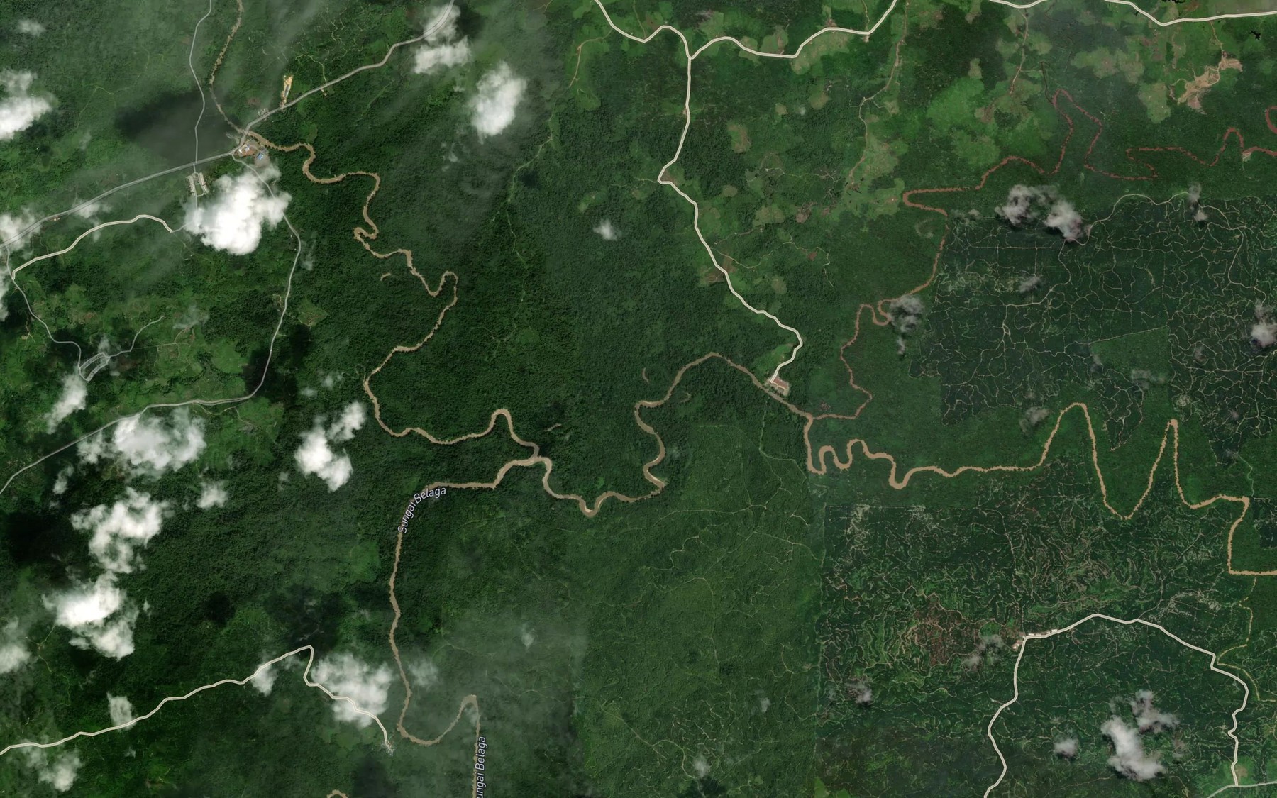 Satellite map of the Sungai Koyan