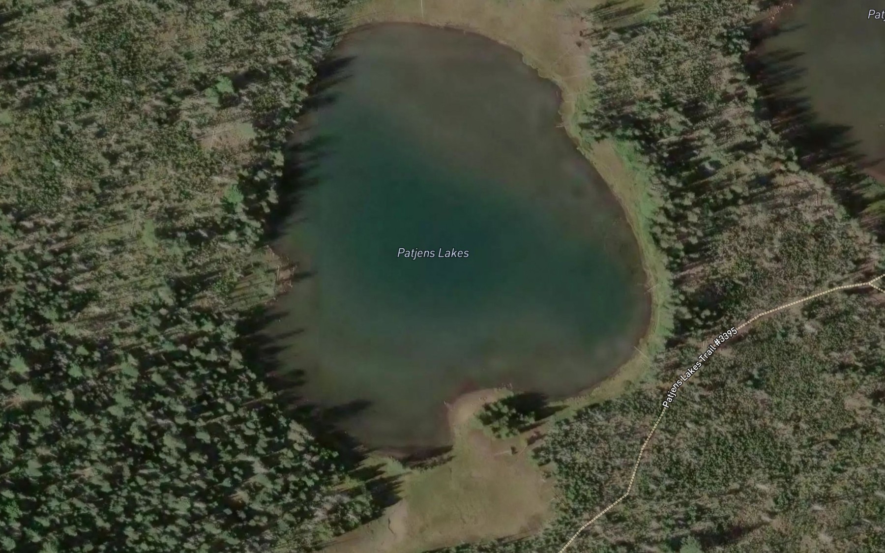 Satellite map of the Patjens Lakes