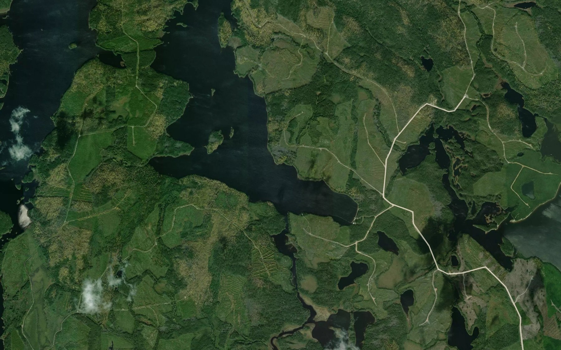 Satellite map of the Riviere Wacekamiw