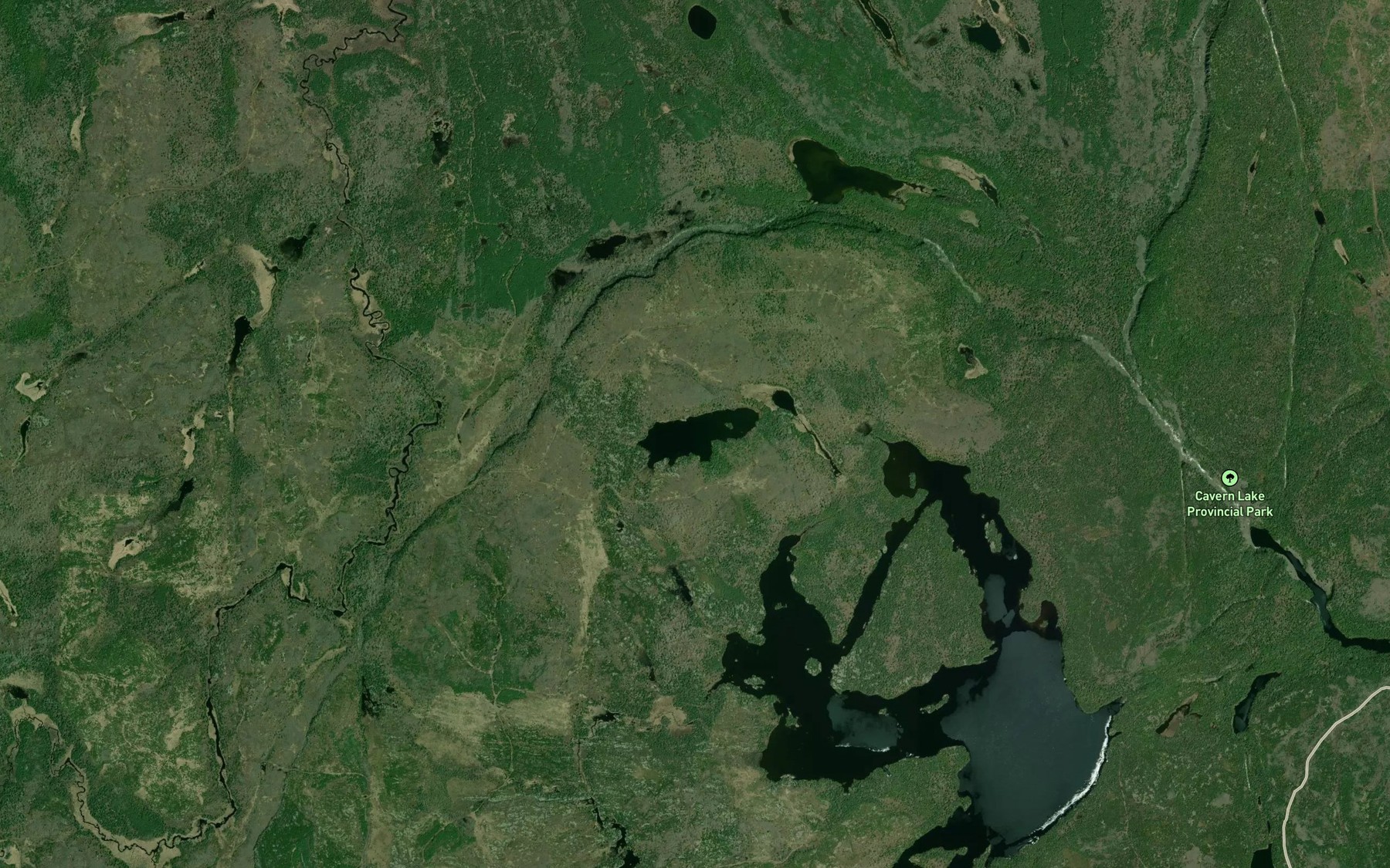 Satellite map of the Pickett's Lake