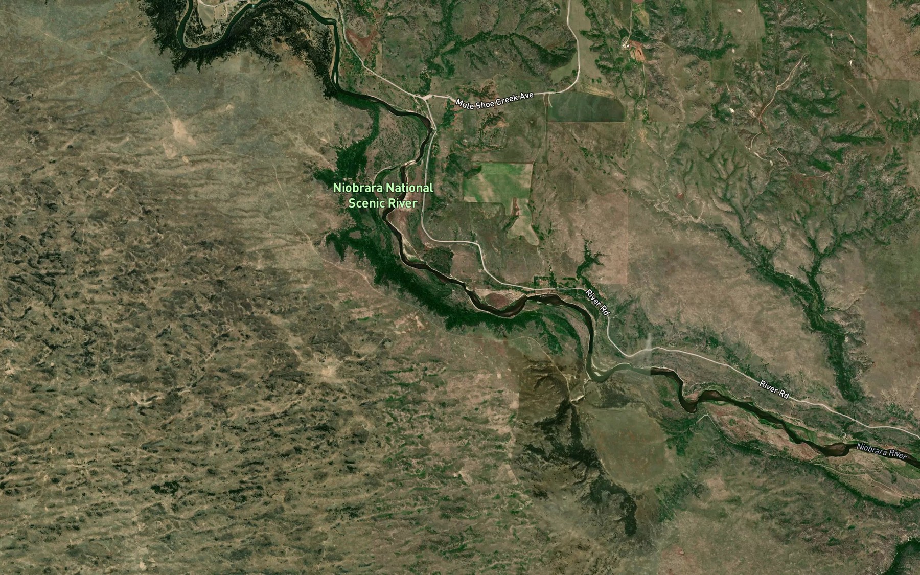 Satellite map of the Egelhoffs Narrows