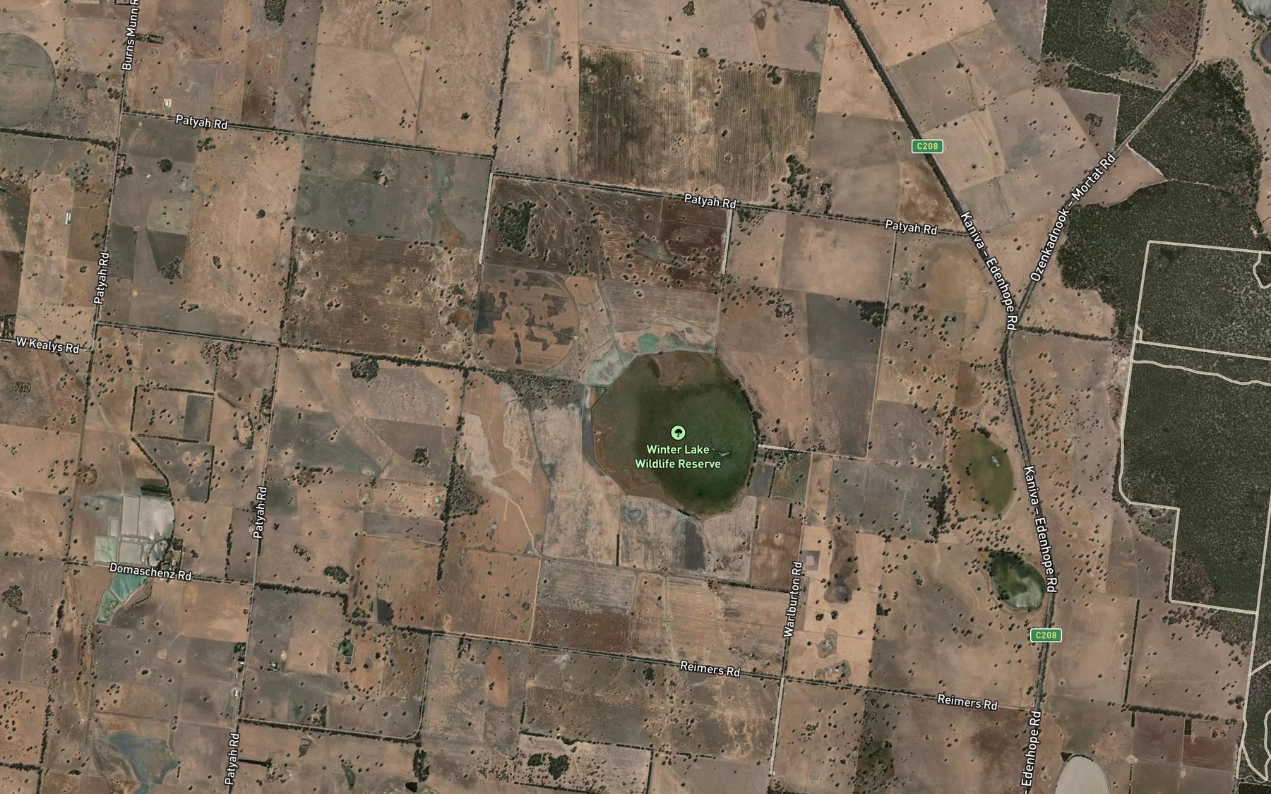 Satellite map of the Winter Lake