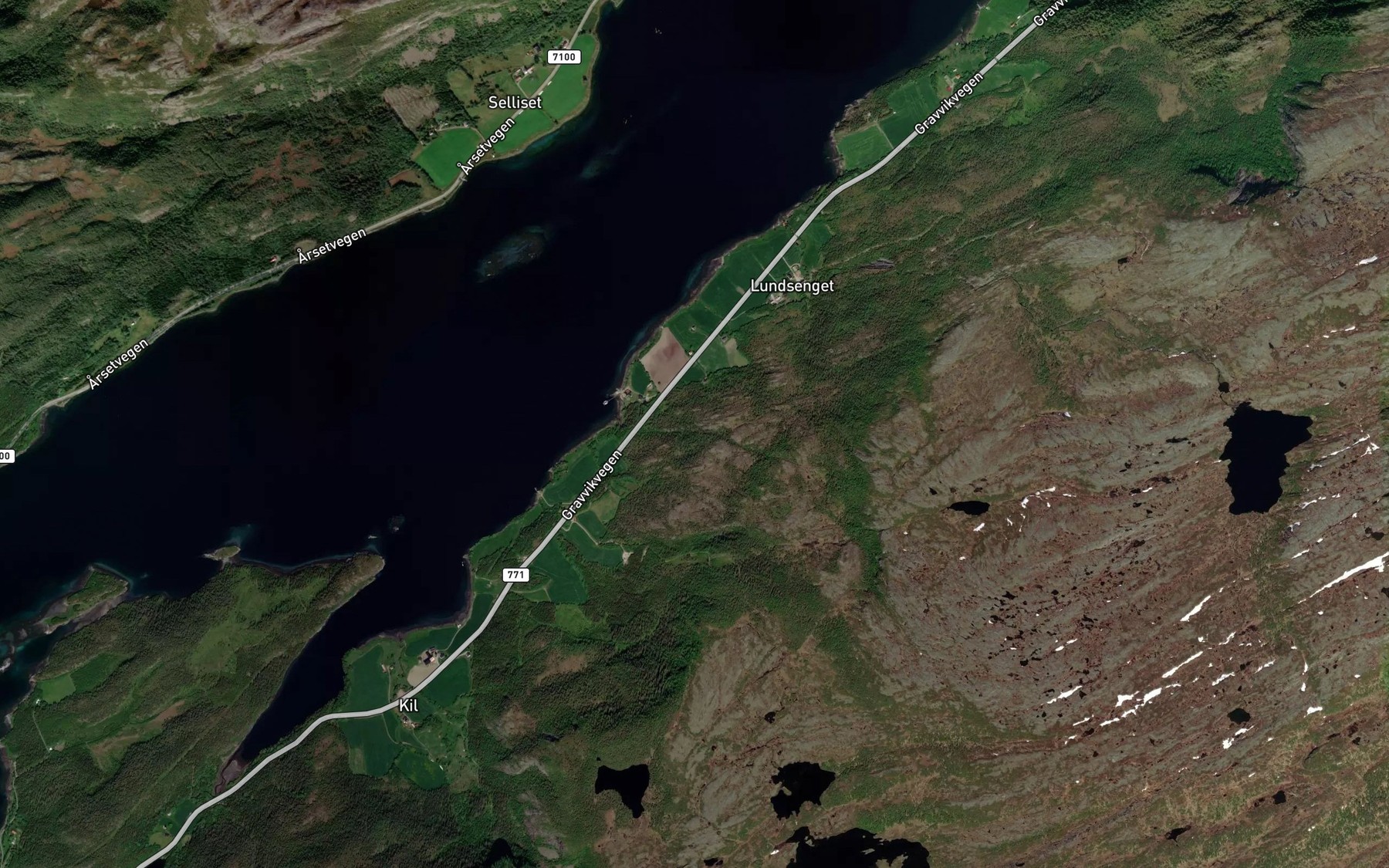 Satellite map of the Brattaa