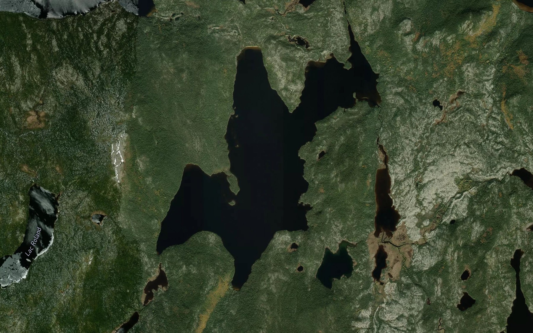 Satellite map of the Lac Recluse