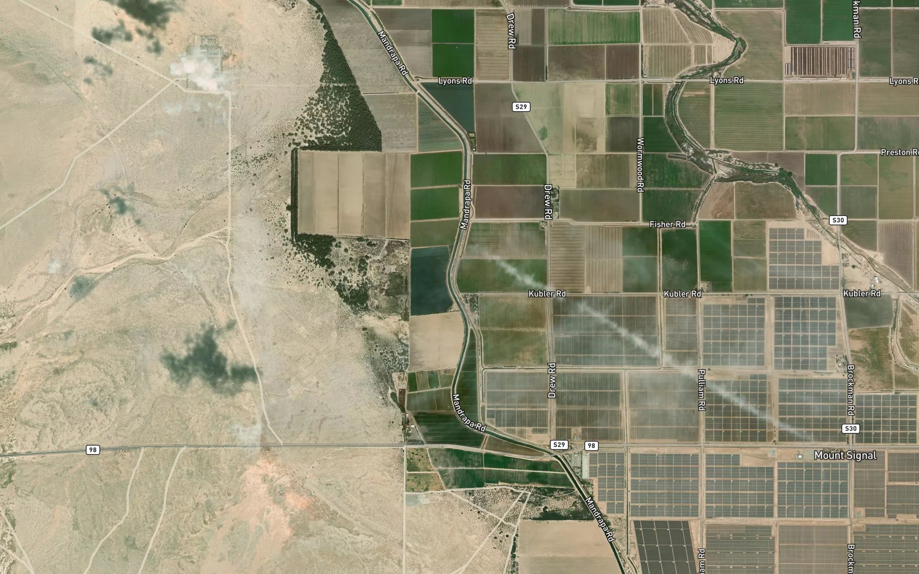 Satellite map of the Mount Signal Drain One-A