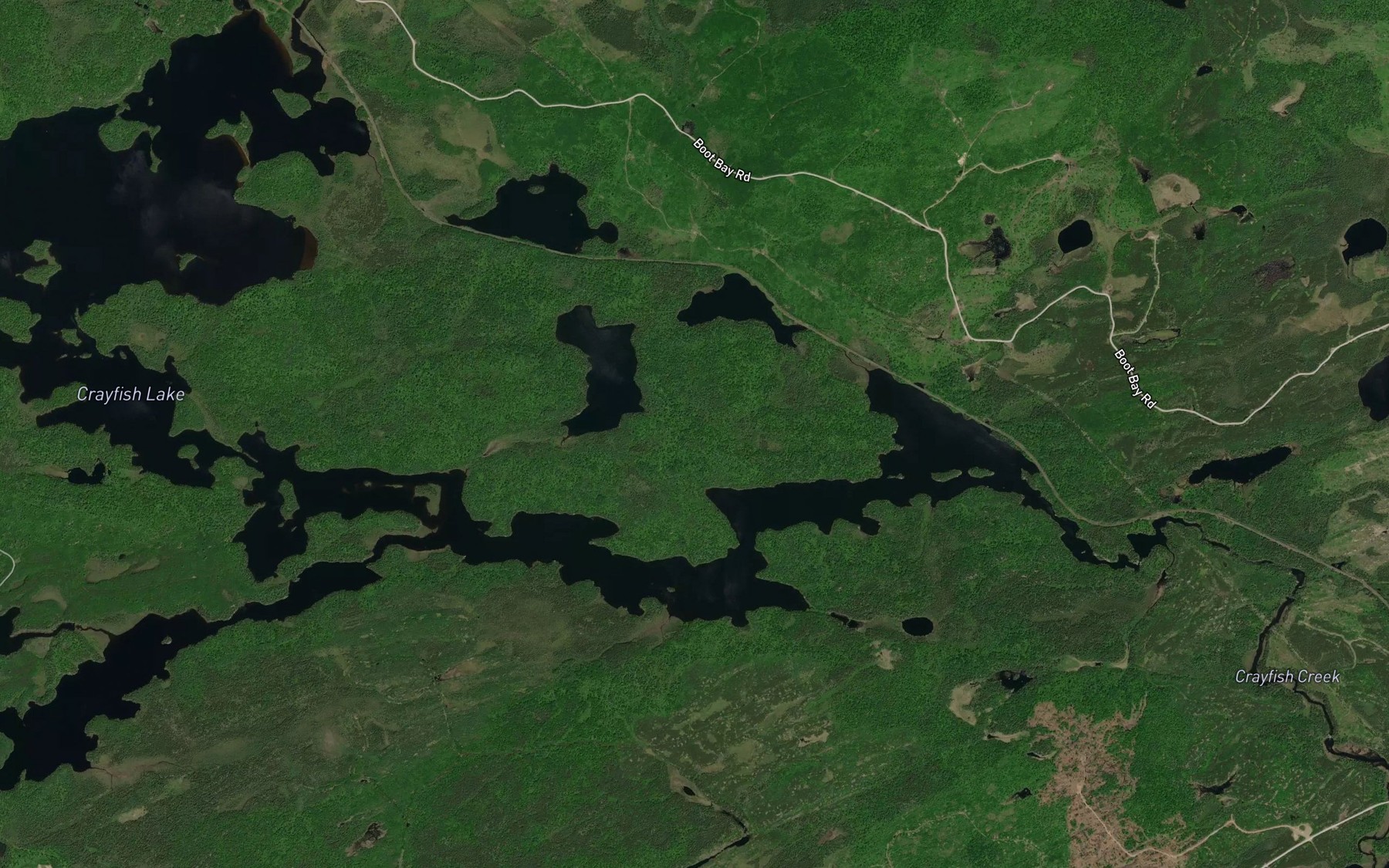 Satellite map of the Rolling Creek