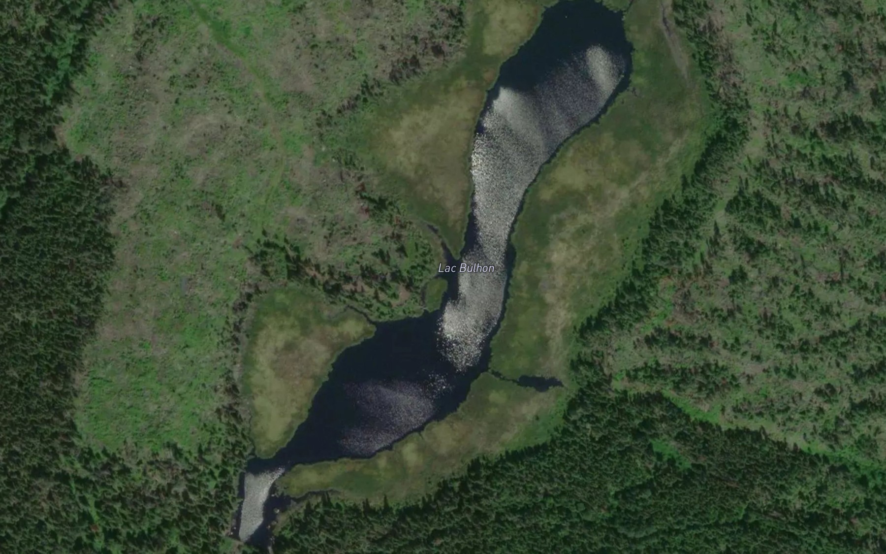 Satellite map of the Lac Bulhon